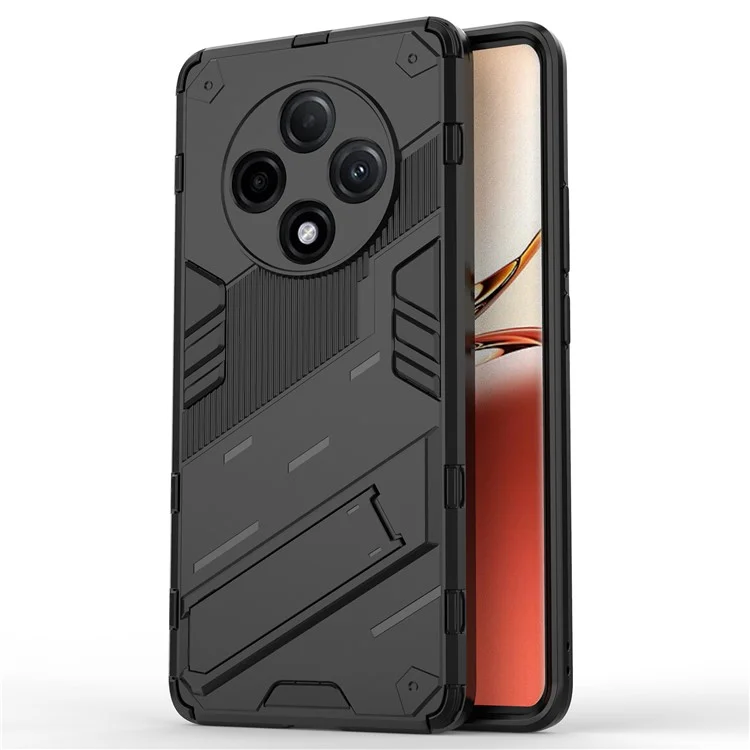 Per Oppo F27 Pro+ 5G Custodia Supporto Ibrida Rigida PC Morbida TPU Cover per Telefono - Nero