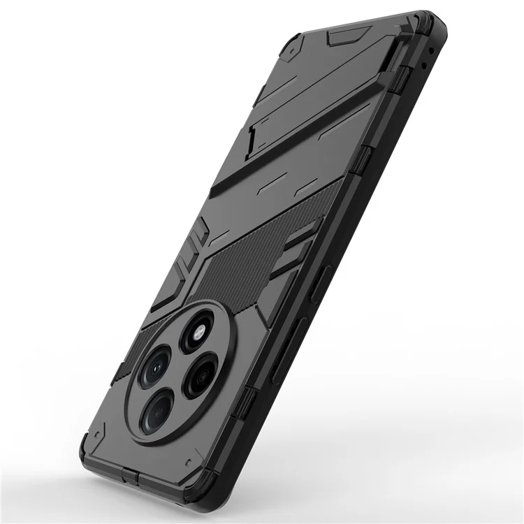 Per Oppo F27 Pro+ 5G Custodia Supporto Ibrida Rigida PC Morbida TPU Cover per Telefono - Nero