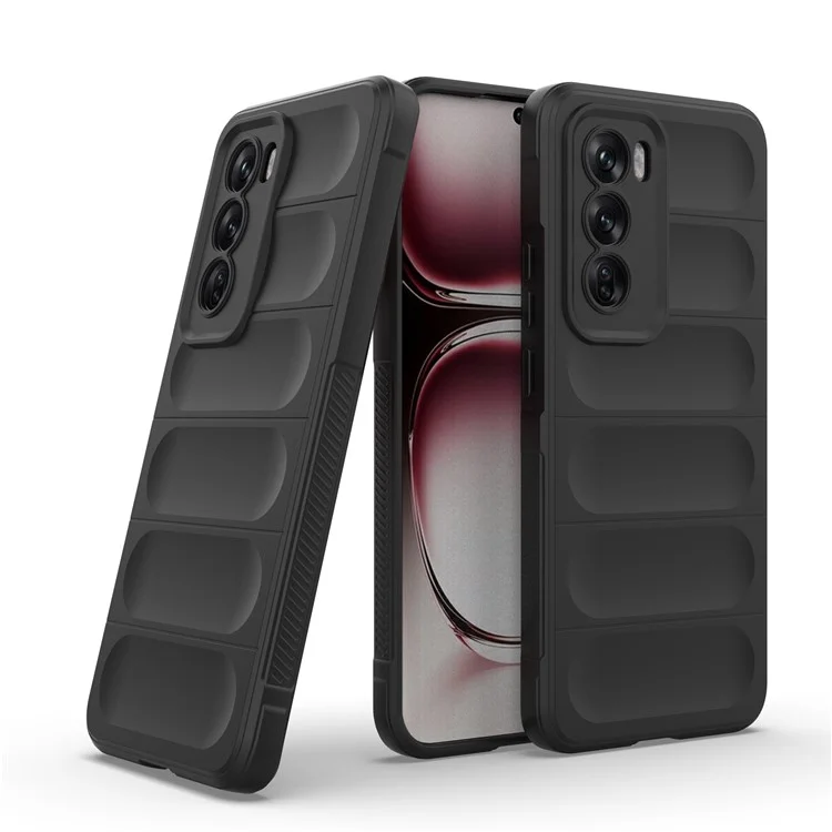 For Oppo Reno12 5G (Global) Case Soft TPU Drop Resistant Phone Cover - Black