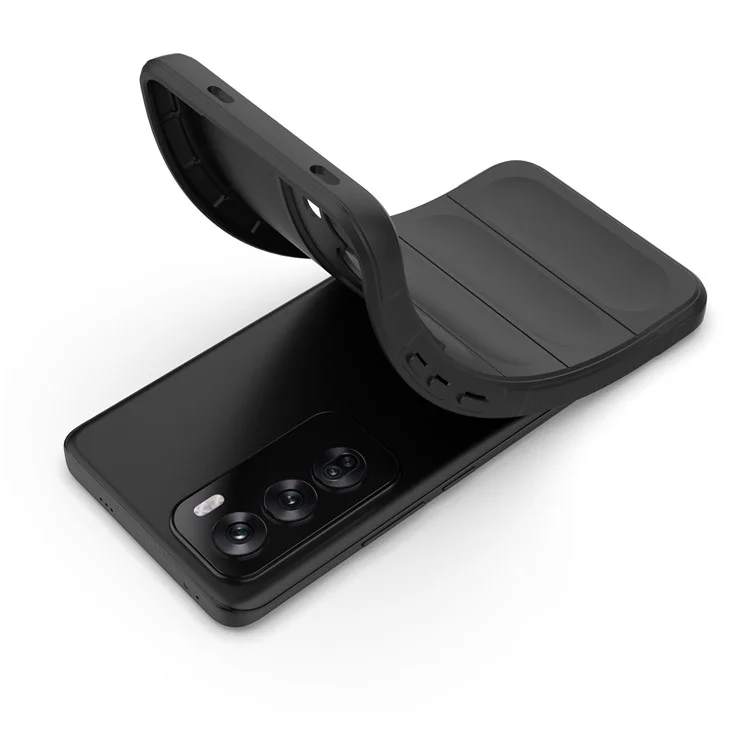 For Oppo Reno12 5G (Global) Case Soft TPU Drop Resistant Phone Cover - Black
