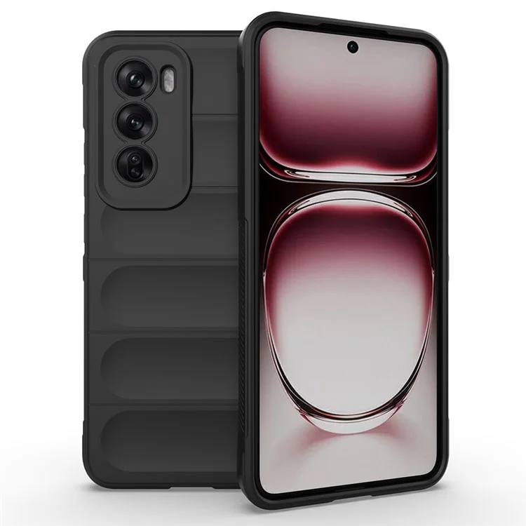 For Oppo Reno12 Pro 5G (Global) Case Soft TPU Drop Resistant Phone Cover - Black