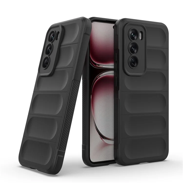 For Oppo Reno12 Pro 5G (Global) Case Soft TPU Drop Resistant Phone Cover - Black