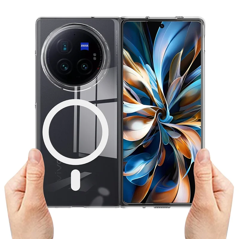 For vivo X Fold3 Pro Case Compatible with MagSafe TPU+Acrylic Clear Phone Cover