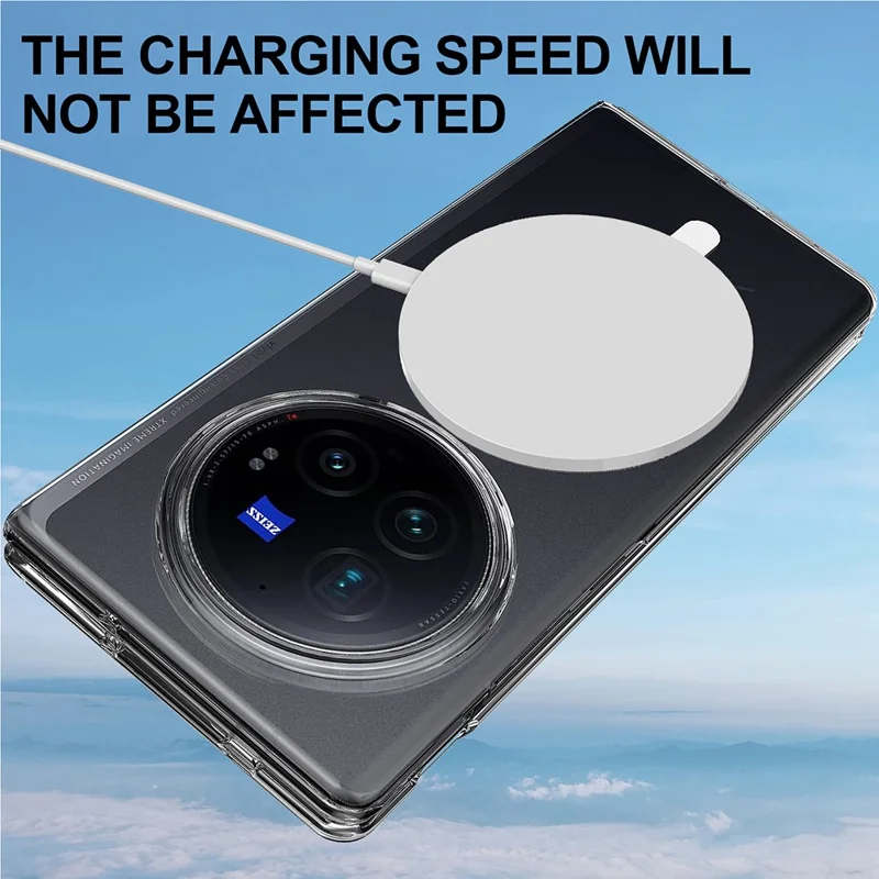 For vivo X Fold3 Pro Case Compatible with MagSafe TPU+Acrylic Clear Phone Cover