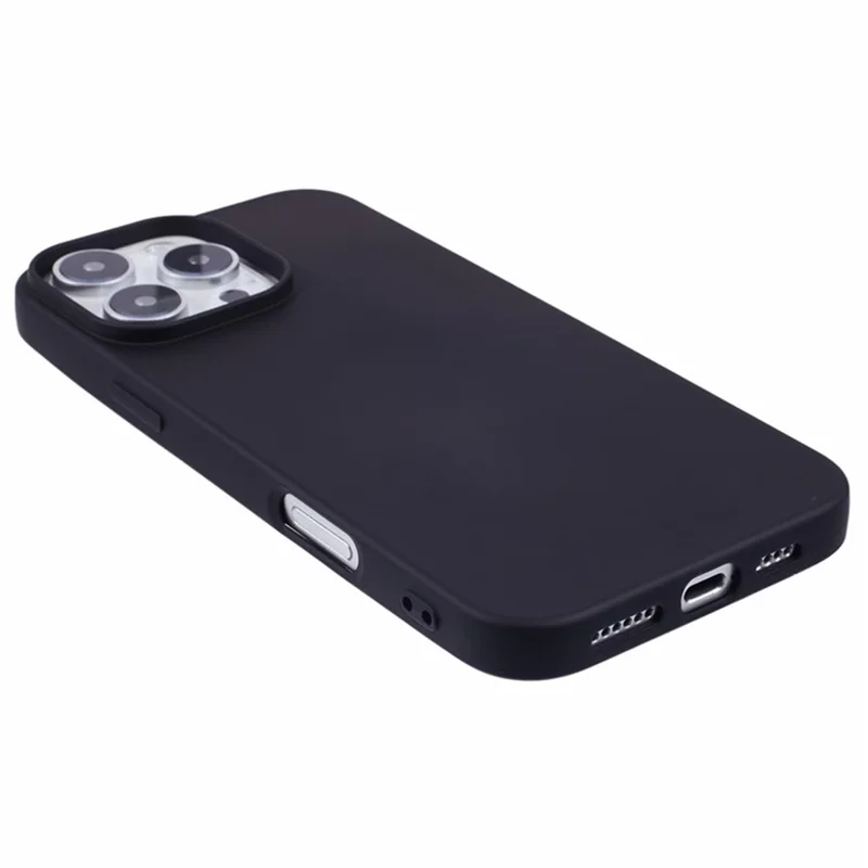 WANLONFENG RB1 Series For iPhone 16 Pro Max TPU Phone Case with Screen Film / Lanyard - Black