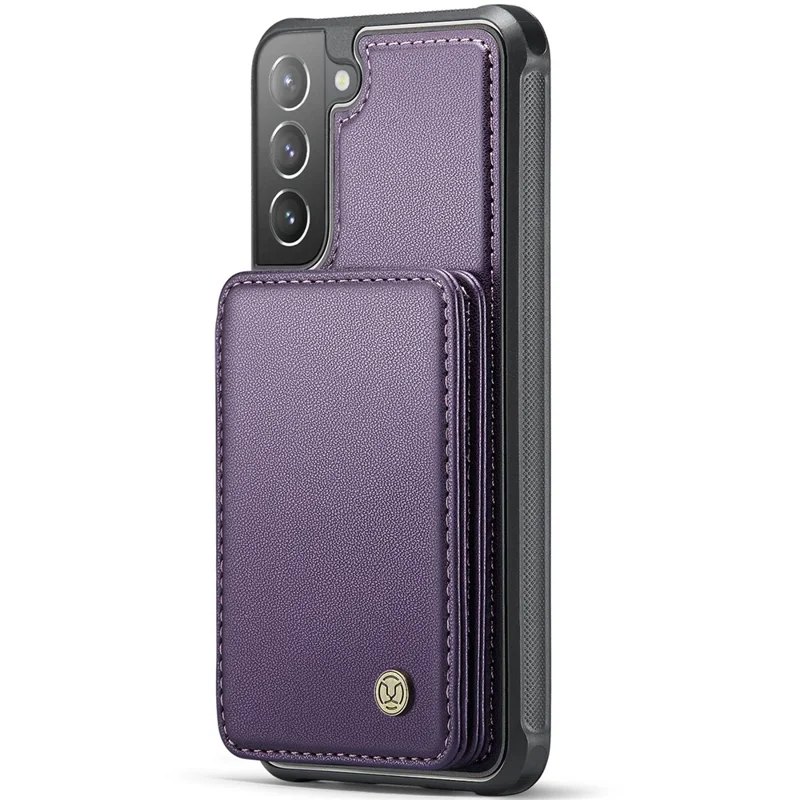 JEEHOOD J05 Para Samsung Galaxy S21+ 5G Capa Bolsa Destacável de Couro+TPU - Roxo