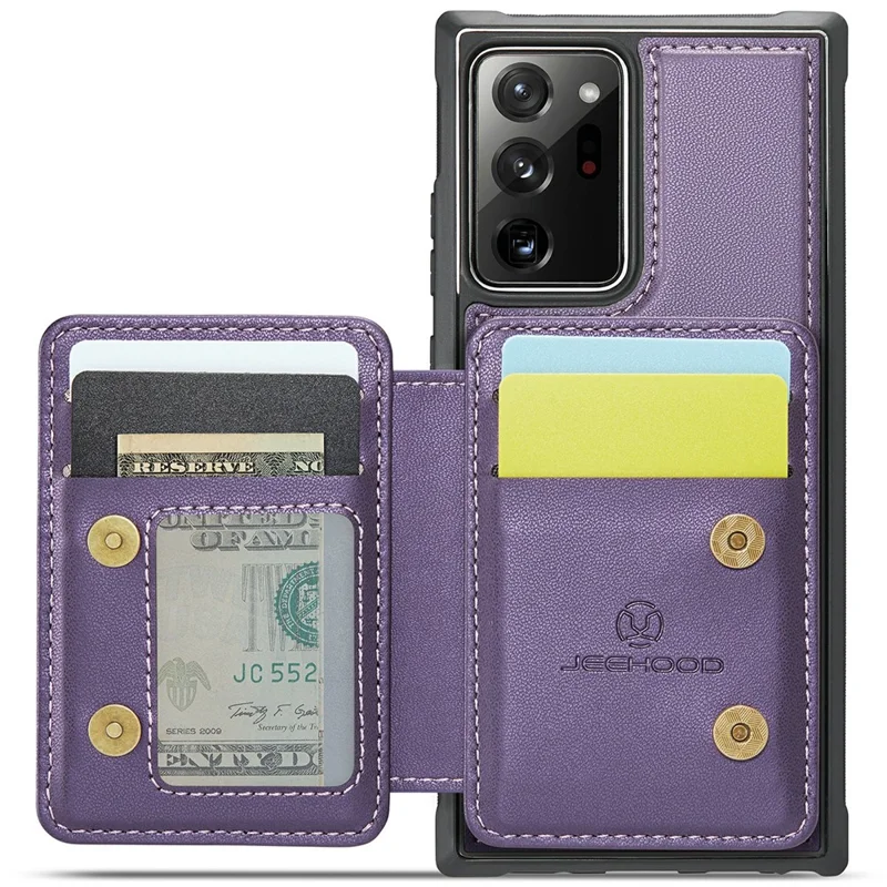 JEEHOOD J05 per Samsung Galaxy Note20 Ultra / Note20 Ultra 5G Custodia Borsa Carta Rimovibile - Viola