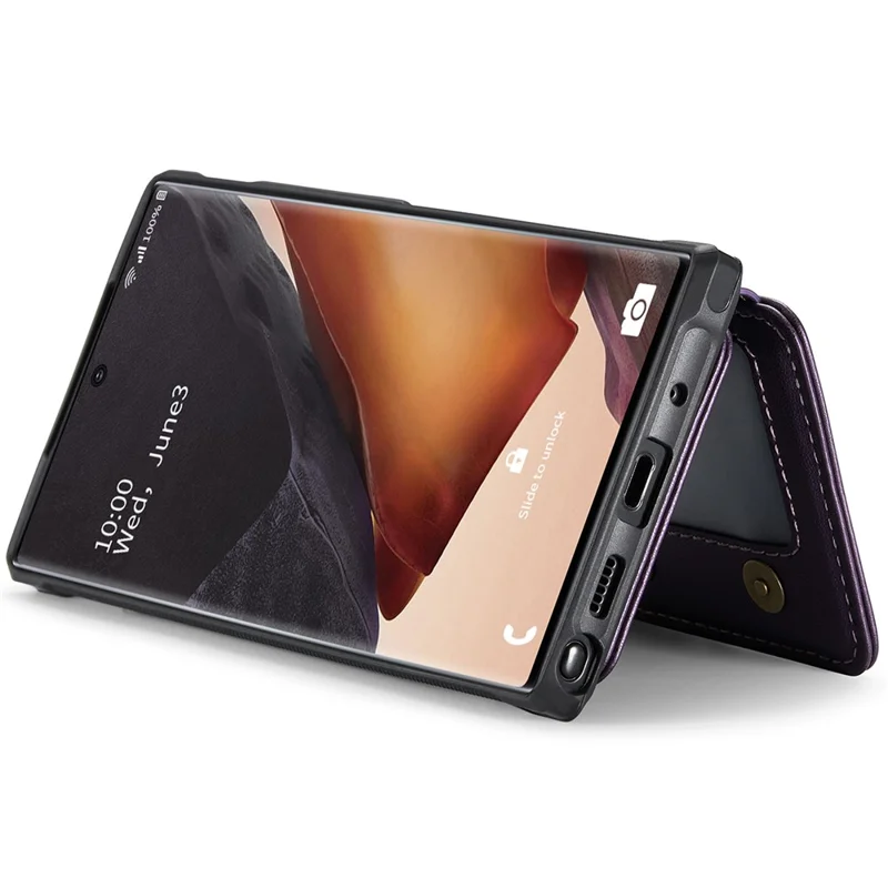 JEEHOOD J05 per Samsung Galaxy Note20 Ultra / Note20 Ultra 5G Custodia Borsa Carta Rimovibile - Viola