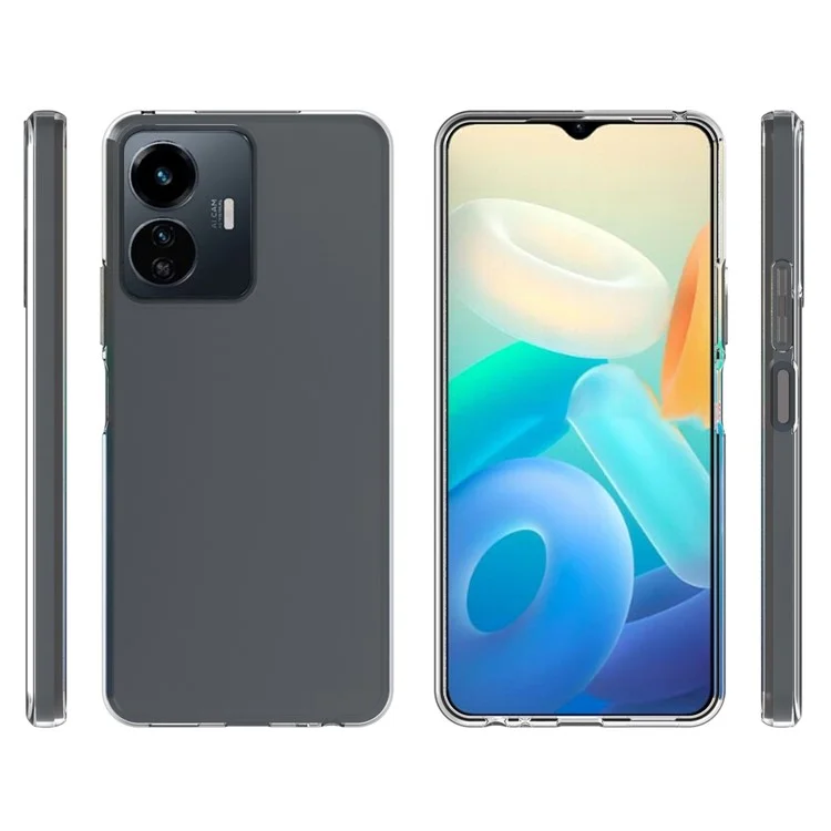 10Pcs / Pack For vivo Y77 5G Inner Watermark-Free HD Transparent Mobile Cover Anti-scratch Shockproof TPU Phone Case