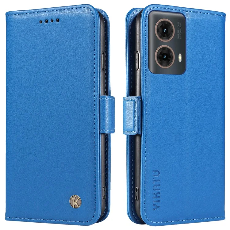 YIKATU YK-003 Per Motorola Moto G85 5G / S50 Neo 5G Custodia in pelle PU con portafoglio e supporto - Blu Cielo