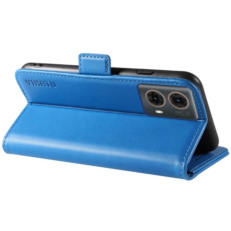 YIKATU YK-003 Per Motorola Moto G85 5G / S50 Neo 5G Custodia in pelle PU con portafoglio e supporto - Blu Cielo
