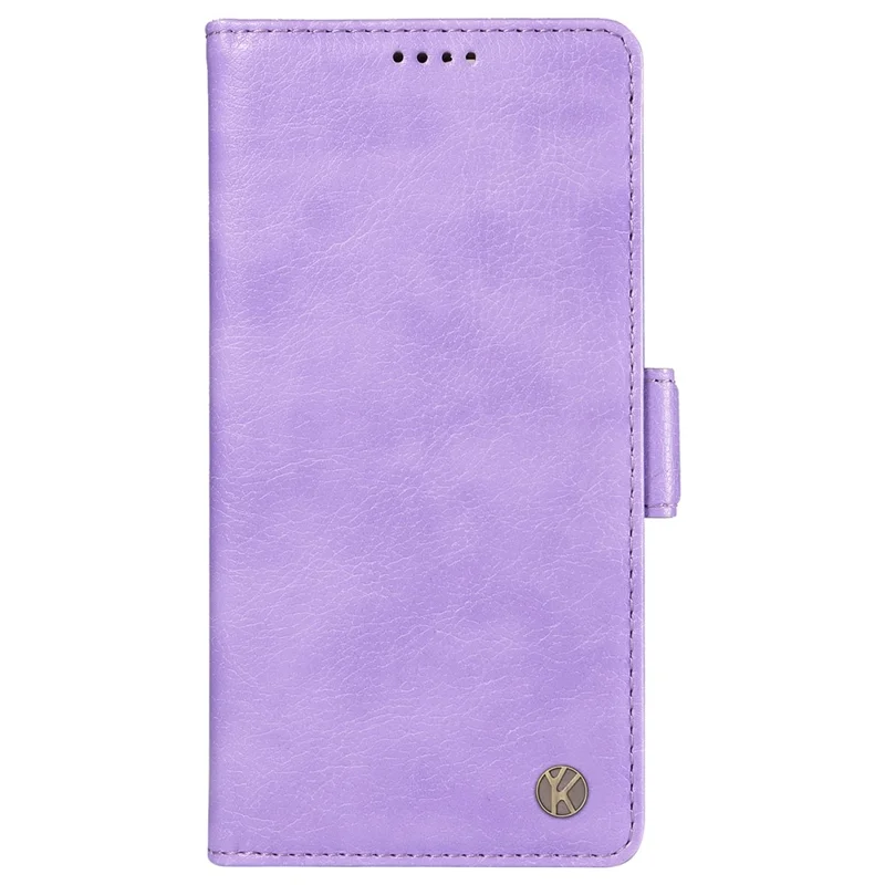 YIKATU YK-007 Para Oppo Reno12 5G (Global) Capa de Celular Anti-Queda Carteira de Couro PU com Suporte - Roxo