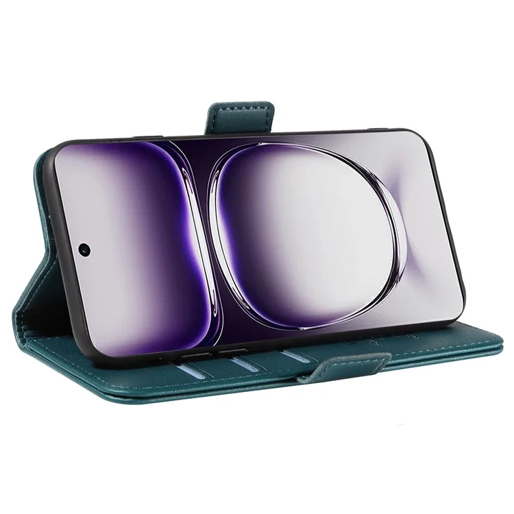 YIKATU YK-003 per Oppo Reno12 5G (Global) Cover Portafoglio con fermagli magnetici laterali in pelle - Blu