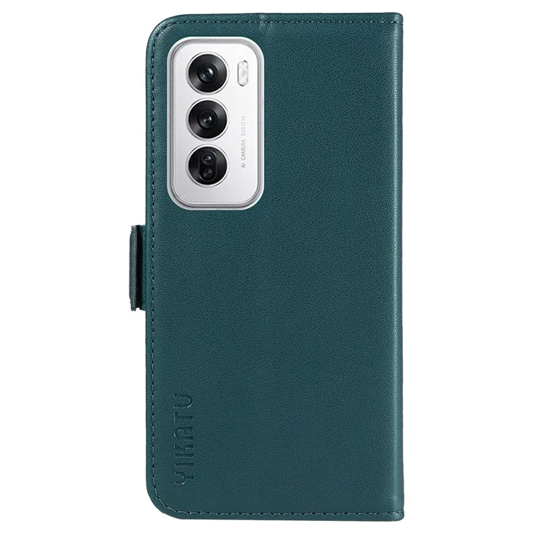 YIKATU YK-003 per Oppo Reno12 5G (Global) Cover Portafoglio con fermagli magnetici laterali in pelle - Blu