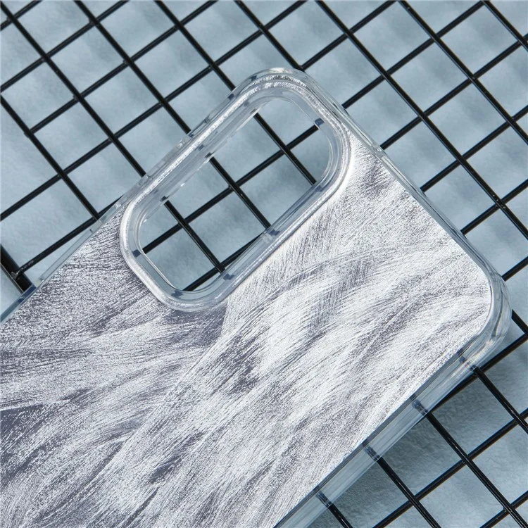 Série YX pour étui Samsung Galaxy A54 5G IMD Pattern Soft TPU Back Cover - Plume