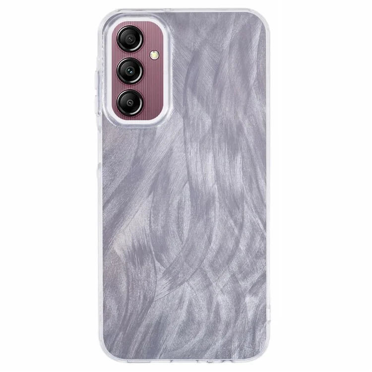 YX Series For Samsung Galaxy A05s 4G Case IMD Pattern Soft TPU Back Cover - Feather