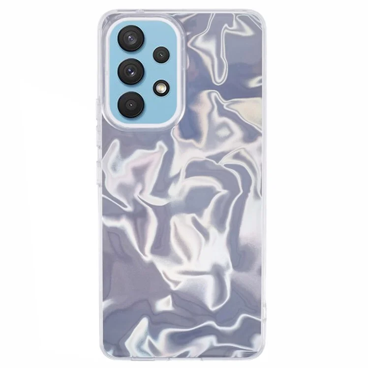 Série YX para Capa Samsung Galaxy A53 5G IMD Pattern Soft TPU Back Cover - Onda de Água