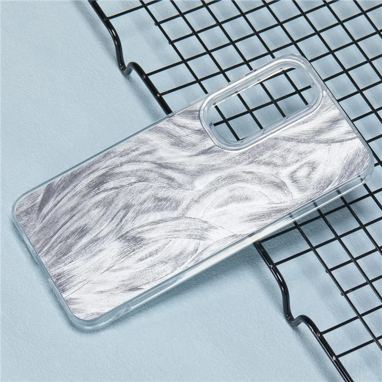 YX Series For Samsung Galaxy S24+ Case IMD Pattern Soft TPU Back Cover - Feather