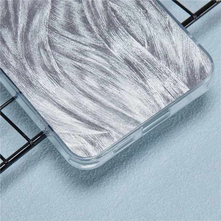 YX Series For Samsung Galaxy S24+ Case IMD Pattern Soft TPU Back Cover - Feather