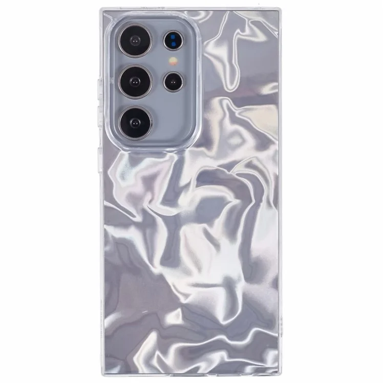 YX Series Per Samsung Galaxy S23 Ultra Case IMD Pattern Soft TPU Back Cover - Water Ripple