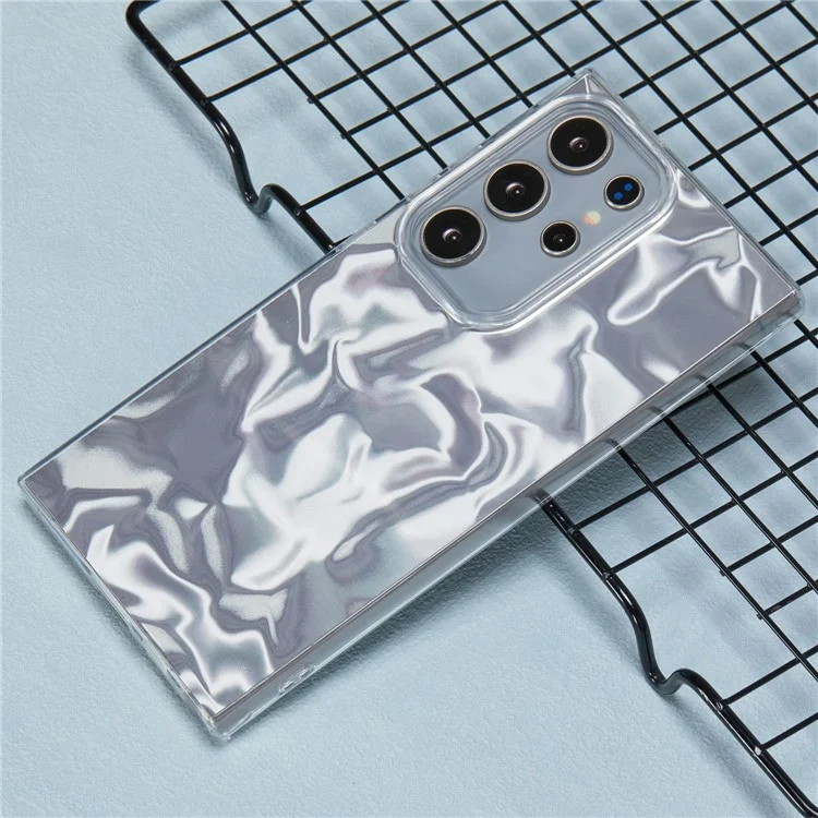 YX Series Per Samsung Galaxy S23 Ultra Case IMD Pattern Soft TPU Back Cover - Water Ripple