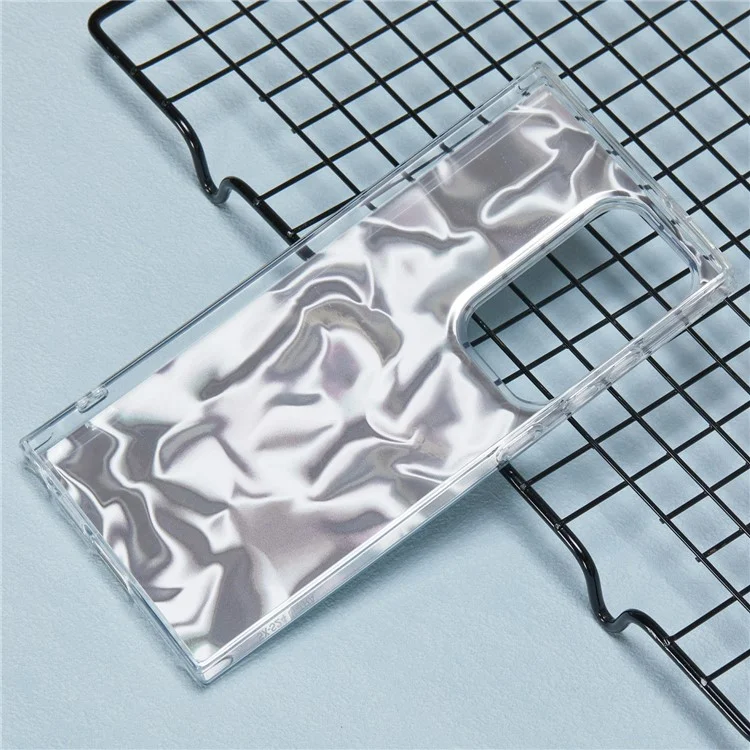YX Series Per Samsung Galaxy S23 Ultra Case IMD Pattern Soft TPU Back Cover - Water Ripple