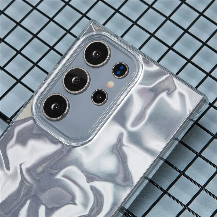 YX Series Per Samsung Galaxy S23 Ultra Case IMD Pattern Soft TPU Back Cover - Water Ripple