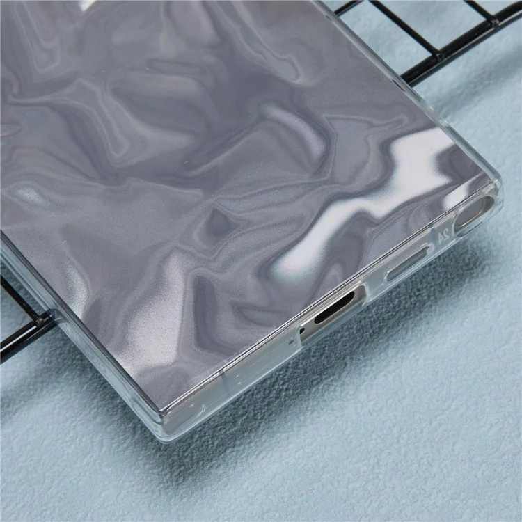YX Series Per Samsung Galaxy S23 Ultra Case IMD Pattern Soft TPU Back Cover - Water Ripple
