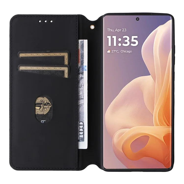 Para Motorola Moto G85 5G / S50 Neo 5G Capa Case Carteira de Couro PU Rhombus Phone Cover - Prata