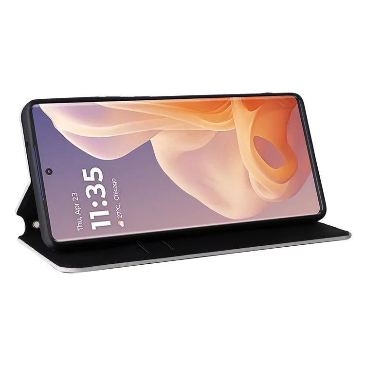 Para Motorola Moto G85 5G / S50 Neo 5G Capa Case Carteira de Couro PU Rhombus Phone Cover - Prata