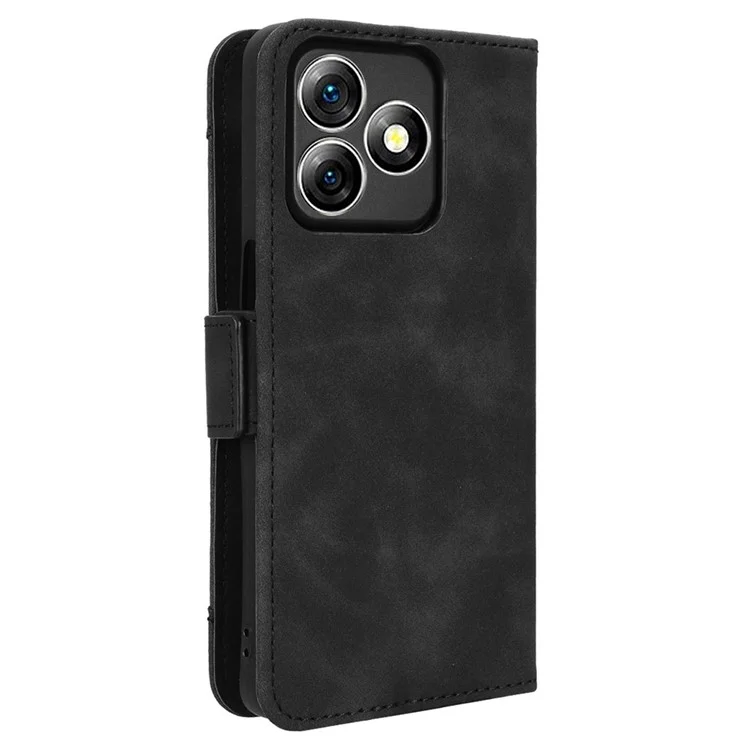 For Ulefone Note 18 Ultra Case Multiple Card Slots Leather Stand Phone Cover - Black