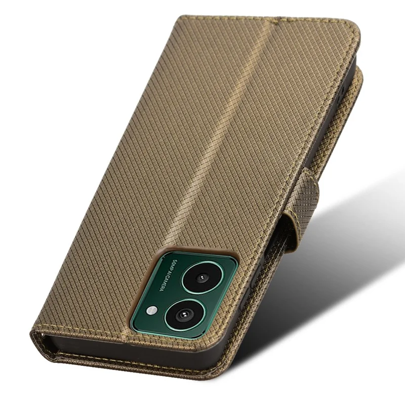 For HMD Pulse  /  Pulse Pro  /  Pulse+ Case PU Leather Diamond Texture Protective Phone Cover - Brown