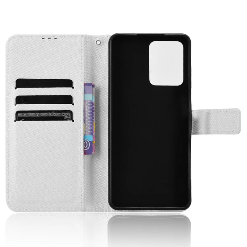 For HMD Pulse  /  Pulse Pro  /  Pulse+ Case PU Leather Diamond Texture Protective Phone Cover - White