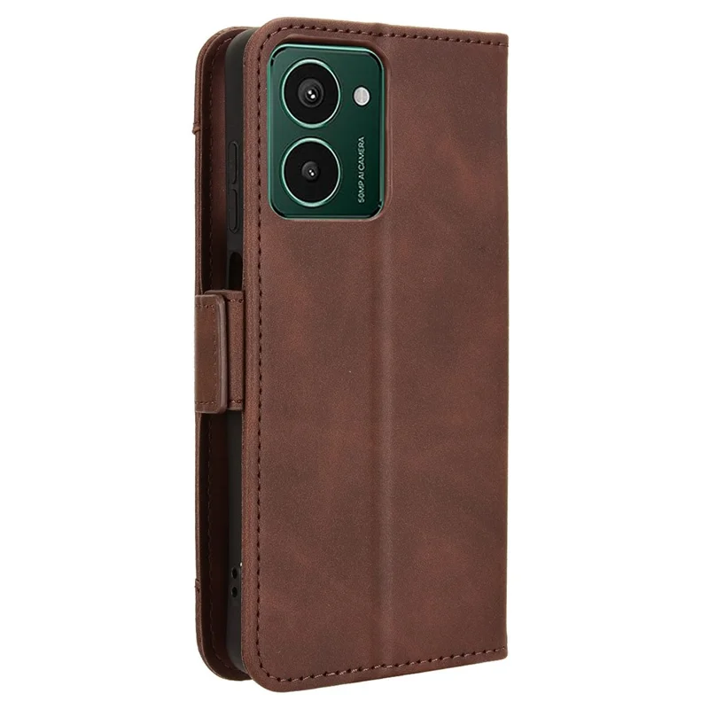 Pour HMD Pulse / Pulse Pro / Pulse+ Étui Slots de Carte Multiples Support en Cuir Couverture de Téléphone - Marron