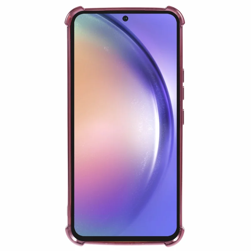 For Samsung Galaxy A55 5G Case Bling Glitter TPU Phone Cover Electroplating - Pink