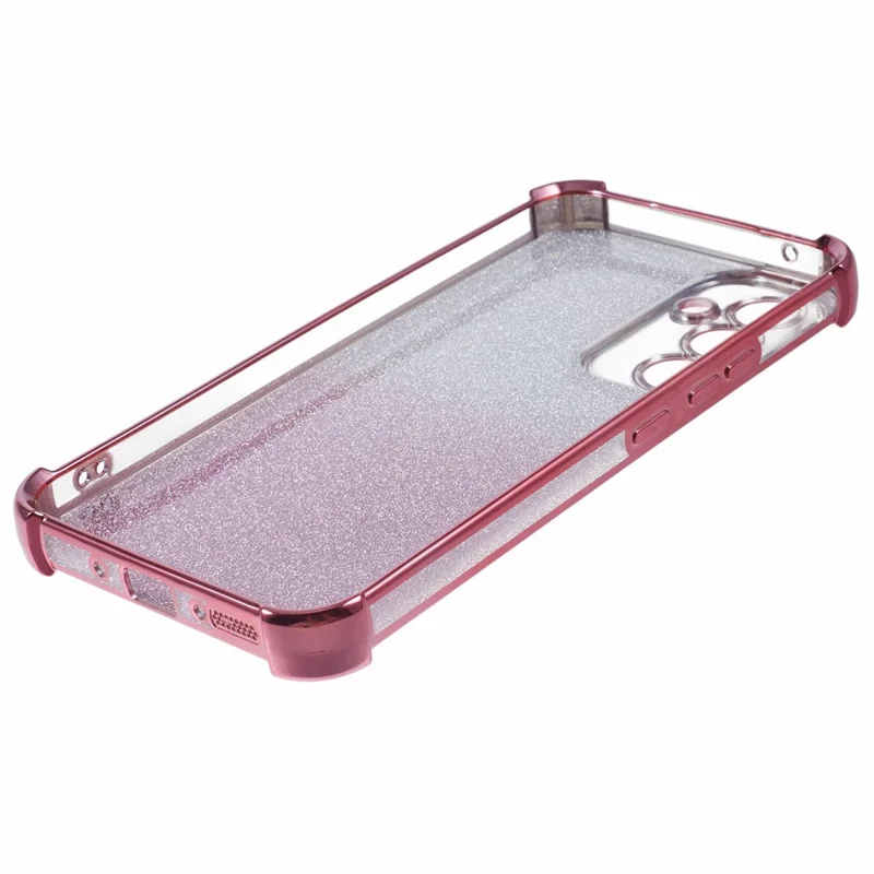 For Samsung Galaxy A55 5G Case Bling Glitter TPU Phone Cover Electroplating - Pink