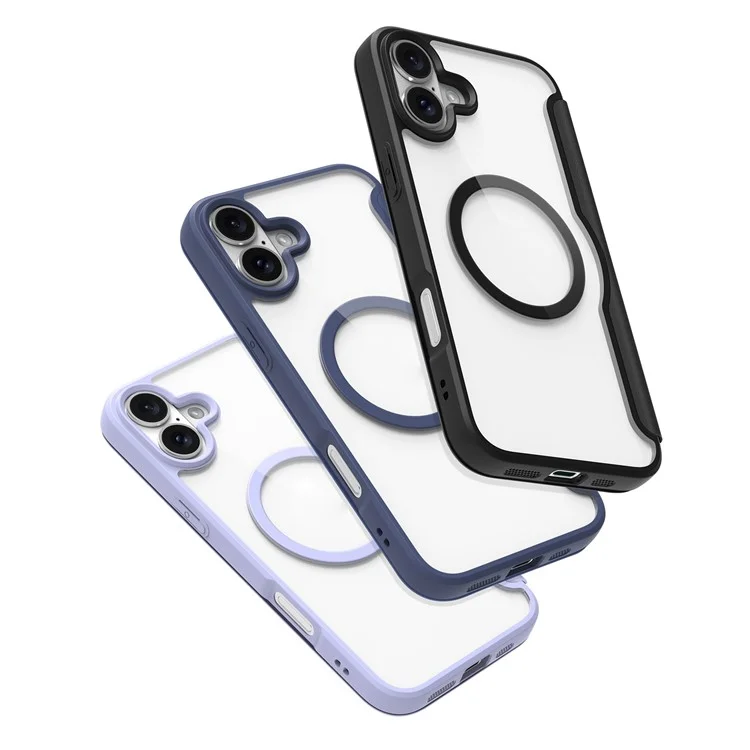 DUX DUCIS Skin X Pro para iPhone 16 Plus Funda Compatible con MagSafe Ranura para Tarjetas Cubierta de Cuero - Negro