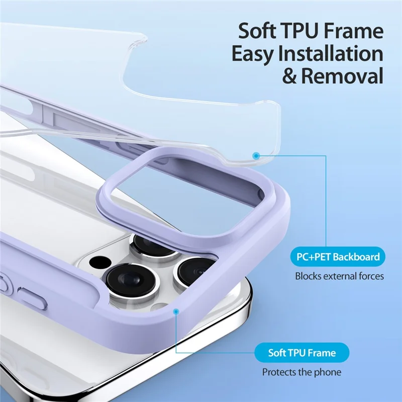 DUX DUCIS Skin X Pro for iPhone 16 Pro Leather Case Compatible with MagSafe Card Holder Phone Cover - Purple