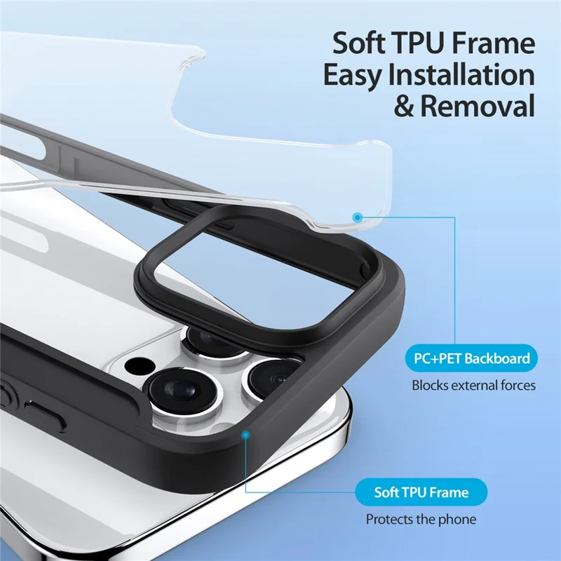 DUX DUCIS Skin X Pro for iPhone 16 Pro Max Magnetic Phone Case Card Holder Leather Cover - Black