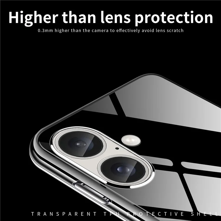 MOFI For iPhone 16 Case Soft TPU Slim Phone Cover HD Transparent