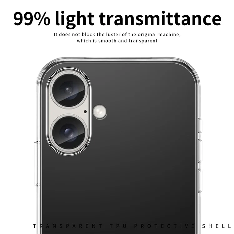 MOFI For iPhone 16 Case Soft TPU Slim Phone Cover HD Transparent