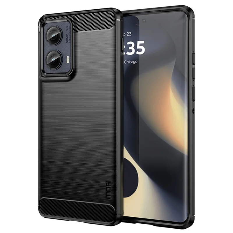 MOFI JK TPU Series-1 For Motorola Edge (2024) 5G Case Brushed Soft TPU Slim Phone Cover - Black
