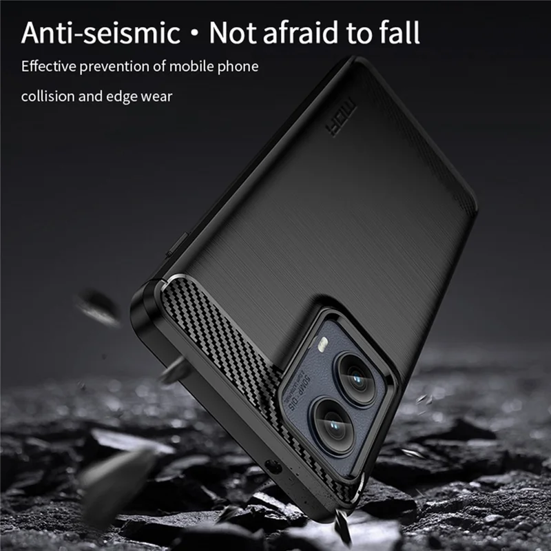 MOFI JK TPU Series-1 For Motorola Edge (2024) 5G Case Brushed Soft TPU Slim Phone Cover - Black