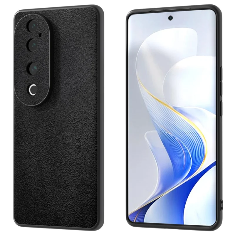 Per vivo S19 Pro 5G Cover Custodia in Pelle PU+TPU+PC Antigraffio Protezione per Telefono - Nero