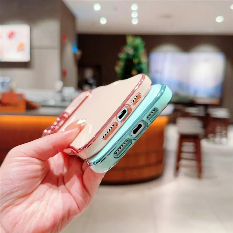 For iPhone 15 Pro Max Case Wave Frame with Love Heart Raised Camera Protection TPU Cover - Ivory White