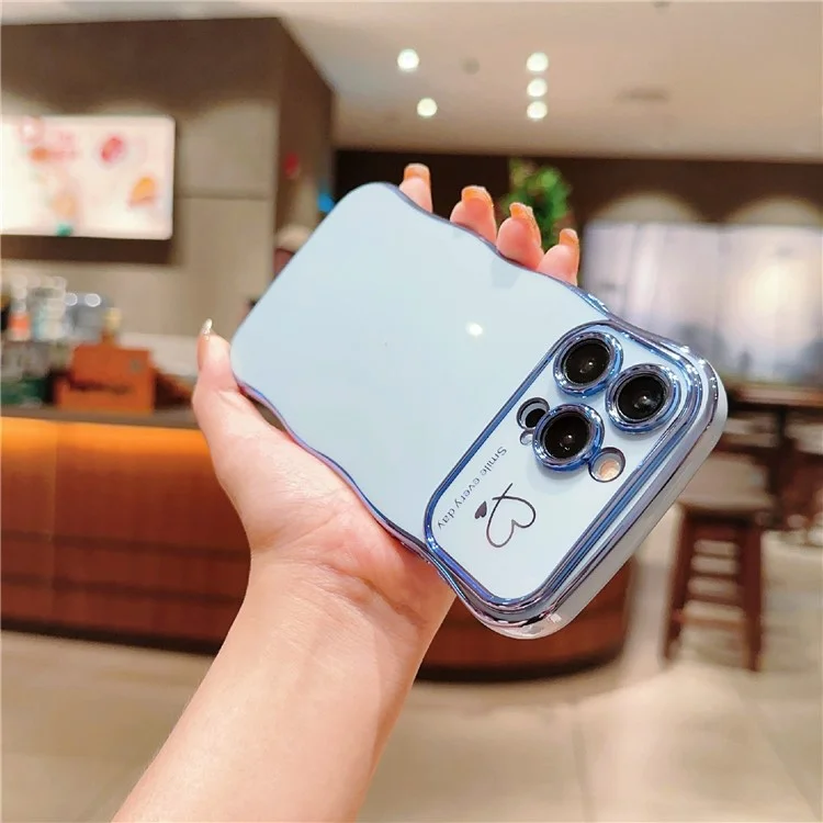 Для Iphone 14 Pro Case Frame с Любовью, Приподнятым Сердцем, Защита Камеры TPU Cover - Розовый
