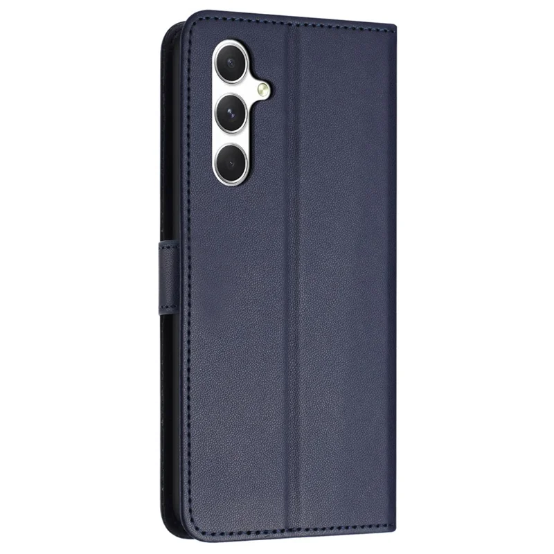 For Samsung Galaxy A24 4G (162.1 X 77.6 X 8.3mm) Case Stand Leather Wallet Phone Cover - Blue