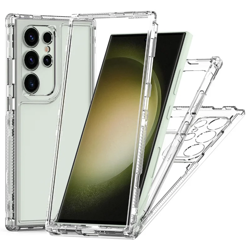 Pour Samsung Galaxy S23 Ultra Étui Acrylique+TPU Antichoc Coque Téléphone Transparente