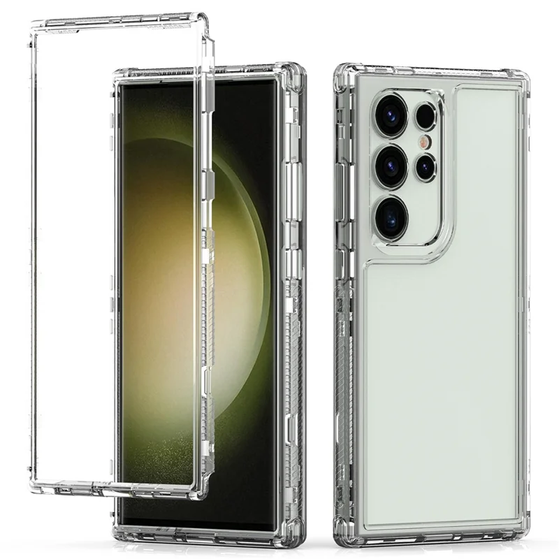 Pour Samsung Galaxy S23 Ultra Étui Acrylique+TPU Antichoc Coque Téléphone Transparente