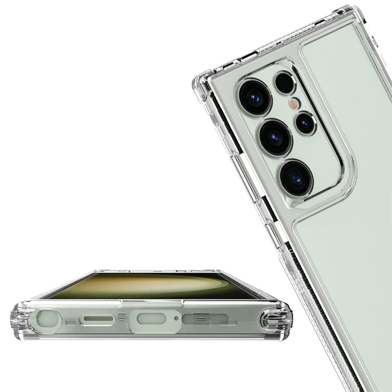 Pour Samsung Galaxy S23 Ultra Étui Acrylique+TPU Antichoc Coque Téléphone Transparente